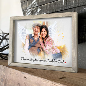 Custom Photo Gifts For Heaven Personalized Canvas Print I Have An Angel In Heaven - Canvas Print - GoDuckee
