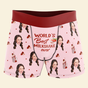 Personalized Gifts For Him Men Boxer Briefs World's Best Milkshake Ever - Boxer Briefs - GoDuckee
