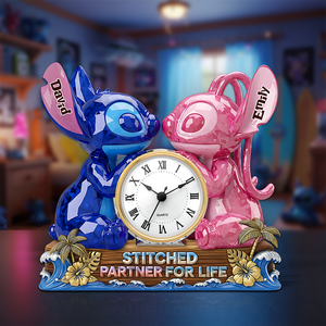 Partner For Life Desk Clock Plaque - Personalized Gifts For Couple 02ohpu060625 - Clock Plaques - GoDuckee