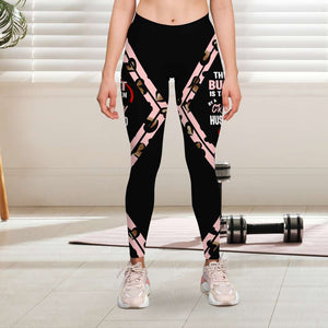 This Butt Is Taken By A Crazy Husband, Gift For Couple, Personalized Tank Top And Legging, Custom Photo Funny Legging - AOP Products - GoDuckee