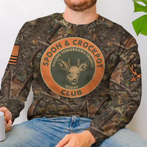 Spoon And Crockpot Club Killing Tomorrows Trophy- Personalized 3D AOP Shirt- Best Gifts For Hunter- Hunter 3D Shirt - AOP Products - GoDuckee