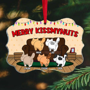 Merry Kissmynuts, Personalized Ornament, Gifts For Cat Lover - Ornament - GoDuckee