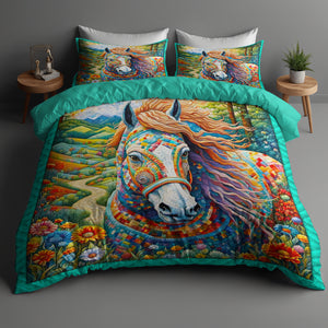 Horse Lovers Quilt Bed Set 03HUDT180125 - Blanket - GoDuckee