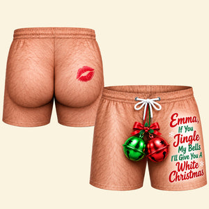 Naughty Christmas Men's Beach Shorts - Personalized Gifts For Him 02hutn221026 - Beach Shorts - GoDuckee