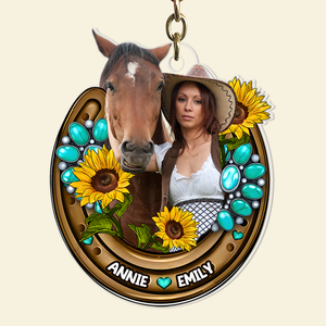 Custom Photo Gifts For Horse Lover Keychain 01HUPU040325 - Keychains - GoDuckee
