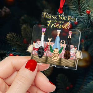 Personalized Acrylic Ornament, Friendship Ornament, Christmas Gift 03NAHN211123HH - Ornament - GoDuckee