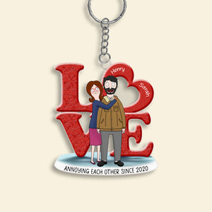 Personalized Gifts For Couple Keychain 02OHMH070225HG - Keychains - GoDuckee