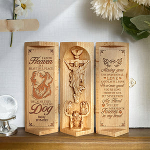 Personalized Dog Haven Openable Wooden Cylinder Sculpture of Jesus Christ 05xqqn240125 - Wooden Cylinder Sculpture - GoDuckee