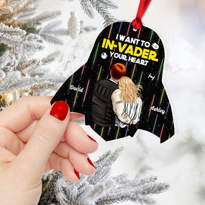 Couple Gift, Personalzed Acrylic Ornament, Galaxy Couple Ornament, Christmas Gift 02KAHN241123HH - Ornament - GoDuckee