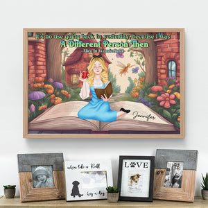 Gift For Book Lover, Personalized Poster, Girl Reading Book Canvas Print 04HTHN261223PA - Poster & Canvas - GoDuckee