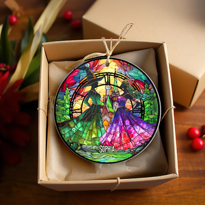 Personalized Gifts For Besties Christmas Witchy Ornament 04xqpu291124 - Ornament - GoDuckee