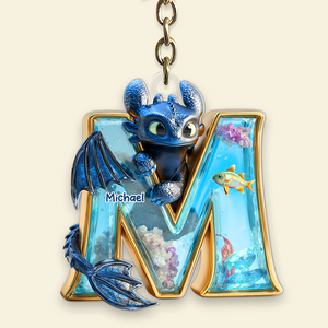 Letter Keychain - Personalized Gifts For Dragon Lovers Keychain 04tgpu100625-Homacus