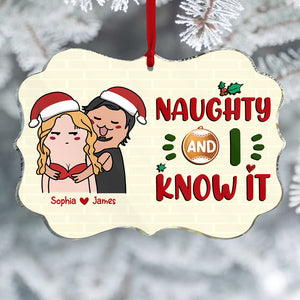 Couple 01topo150823tm, Personalized Medallion Acrylic Ornament - Ornament - GoDuckee