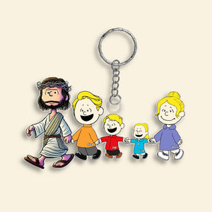 Personalized Gifts For Christian Family Keychain Jesus Family 01OHMH080125DA - Keychains - GoDuckee