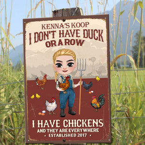 I Have Chicken, Gift For Farmer, Personalized Metal Sign, Chicken Farm Metal Sign - Metal Wall Art - GoDuckee