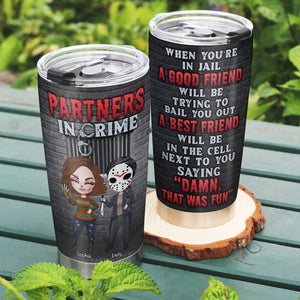 Partners In Crime-Personalized Tumbler- Gift For Besties- TZ-TCTT-04pgqn030823hh - Tumbler Cup - GoDuckee