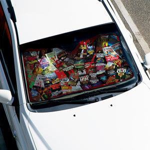 Gift For Horror Movie Fan, Personalized Windshield Sunshade, Horror Movie And Book Windshield Sunshade 06HUHN200723 - Doormat - GoDuckee