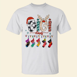 Gigi Claus - Family Socks, Personalized 01NATN241023 Shirt, Xmas Shirt, Christmas Gift For Grandma/Mom - Shirts - GoDuckee