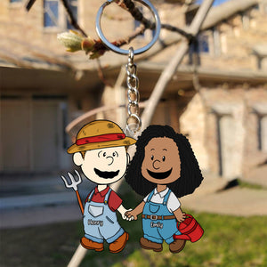 Personalized Gifts For Couple Keychain, Custom Job Costume 01qhqn130125hg - Keychains - GoDuckee