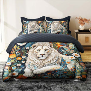 Custom Lion Quilt Bed Set 02hutn170125 - Blanket - GoDuckee