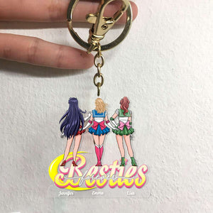 Personalized Gifts For Friends Keychain Besties Forever 01QHHN200224HH - Keychains - GoDuckee