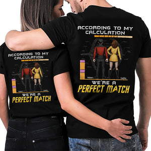 According To My Calculation We're A Perfect Match Personalized Couple Shirt 03dnqn150523hh - Shirts - GoDuckee