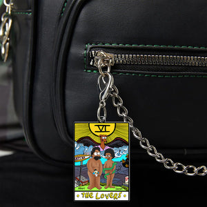 Personalized Gifts For Couple Keychain The Lovers 04NAQN060225HG - Keychains - GoDuckee