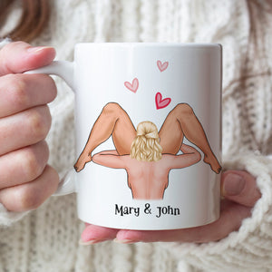 I Love You With My Hole Heart And This Too Personalized Funny Coffee Mug Gift For Couple - Coffee Mug - GoDuckee