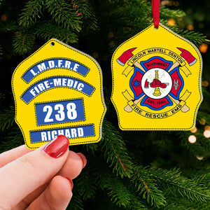 Fire Protection Fire Department Logo, Personalized Shape Ornament - Ornament - GoDuckee