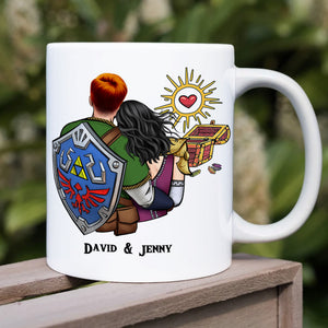 I Found You My Heart Restored, Gift For Couple, Personalized Mug, Couple Hugging Mug 02HUHN290623HH - Coffee Mug - GoDuckee