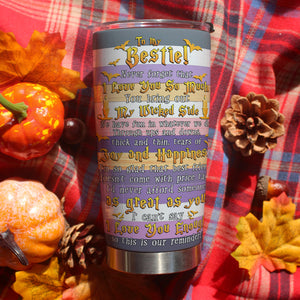 To My Bestie, Gift For Best Friends, Personalized Tumbler, Witches Friends Tumbler, Halloween Gift 02OHPO310723HH - Tumbler Cup - GoDuckee