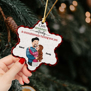 I Just Absolutely Love You, Couple Gift, Personalized Wood Ornament, Couple Star Ornament, Christmas Gift - Ornament - GoDuckee