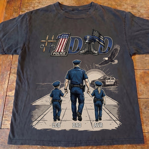 Best Police Dad Ever Shirt - Personalized Gifts For Police Dads 03QHDT250526 - Shirts - GoDuckee