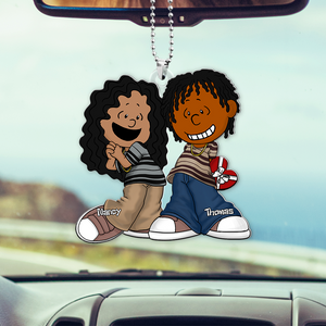 Personalized Gifts For Couple Car Ornament, Gangsta Love 04qhpu030125hg - Ornament - GoDuckee