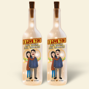 Personalized Gifts For Couple Bottle Lamp I Love You 03ohpu130225hg - Bottle Lamp - GoDuckee