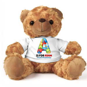 Custom Autism Alphabet Bear With Personalized Shirt 03ohpu190225 - Bear - GoDuckee