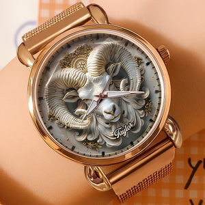 Astrological Sign Quartz Watch Personalized Gifts For Astrology Lovers 02HUDT230725 - Quartz Watch - GoDuckee