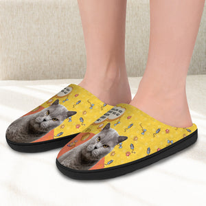 Naughty Cat Dog, Personalized Home Slippers, Gifts For Dog Cat Lovers - Shoes - GoDuckee