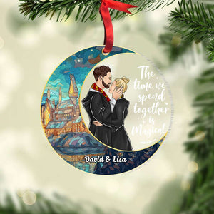 The Time We Spend Together Is Magical, Couple Gift, Personalized Acrylic Ornament, Wizard Couple Suncatcher Ornament, Christmas Gift 05NAHN180823TM - Ornament - GoDuckee