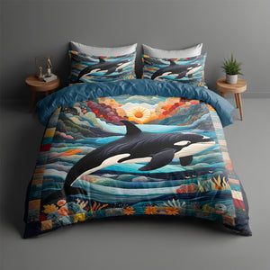 Gift For Whale Lovers Quilt Bed Set 03HULU210125 - Blanket - GoDuckee