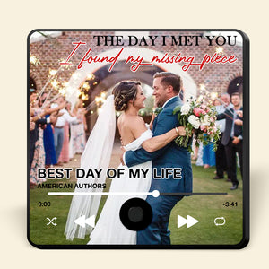 Custom Photo Gifts For Couple Music Fridge Magnet, Newlywed & Anniversary Gift Idea 03qhdt271224 - Fridge Magnet - GoDuckee