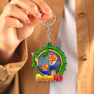 Personalized Gifts For Dad Keychain Dragon Dad 06QHPU050424 - Keychains - GoDuckee