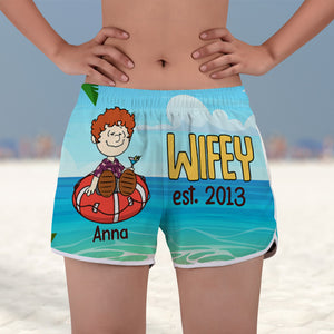Personalized Gifts For Couple Matching Shorts 02xqtn180125pa - Beach Shorts - GoDuckee