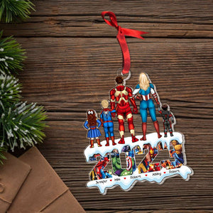 Gift For Family, Personalized Acrylic Ornament, Super Family Ornament, Christmas Gift 01NAHN151123TM - Ornament - GoDuckee
