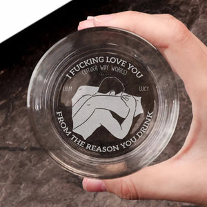 Personalized Gifts For Couple Engraved Whiskey Glass 02ohpu310524 - Drinkware - GoDuckee