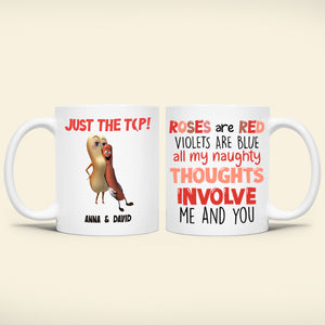 Personalized Gifts For Couple Coffee Mug All My Thoughts Involve Me And You 02OHPU120124 - Coffee Mug - GoDuckee