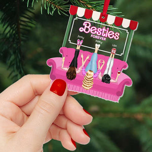Besties Forever, Gift For Friends, Personalized Acrylic Ornament, Best Friends Together Ornament, Christmas Gift 01NAHN161123HH - Ornament - GoDuckee