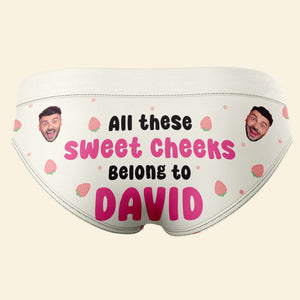 Custom Photo Gift For Couple Women's Briefs All These Sweet Cheeks - Boxers & Briefs - GoDuckee