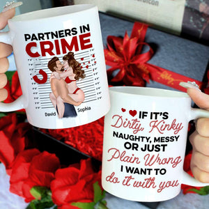 Sexy Partners In Crime, Dirty Kinky Naughty - Personalized Tumbler - Funny Gift For Couple - Tumbler Cup - GoDuckee