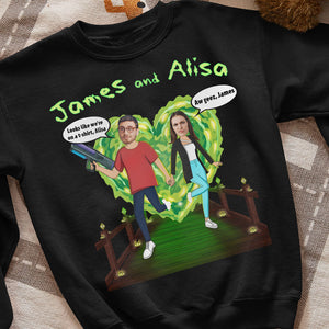 Custom Face Couple Shirt, Personalized Shirt, Valentine Gifts, Couple Gifts, 01TOPO131223 - Shirts - GoDuckee